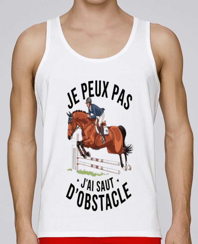 Débardeur homme je peux pas j'ai saut d'obstacle par bwilfy 100% coton bio