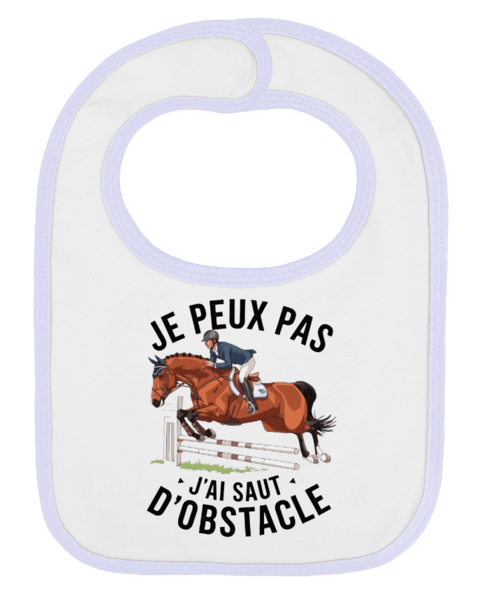 Bavoir bébé uni je peux pas j'ai saut d'obstacle par bwilfy