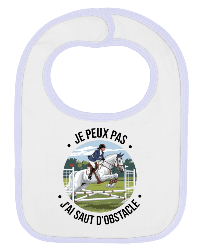 Bavoir bébé uni je peux pas j'ai saut d'obstacle par bwilfy