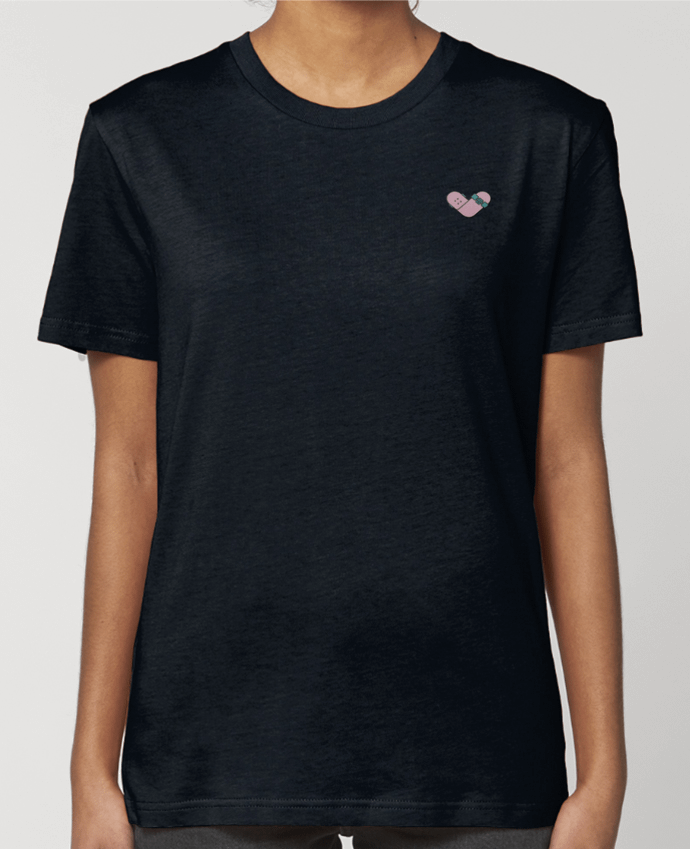 T-shirt femme brodé Coeur skate par tunetoo