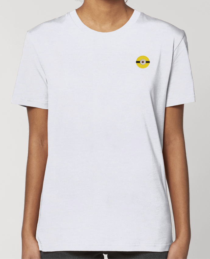 T-shirt femme brodé Minion rond brodé par tunetoo