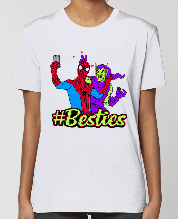 T-shirt Femme #Besties Spiderman por Nick cocozza