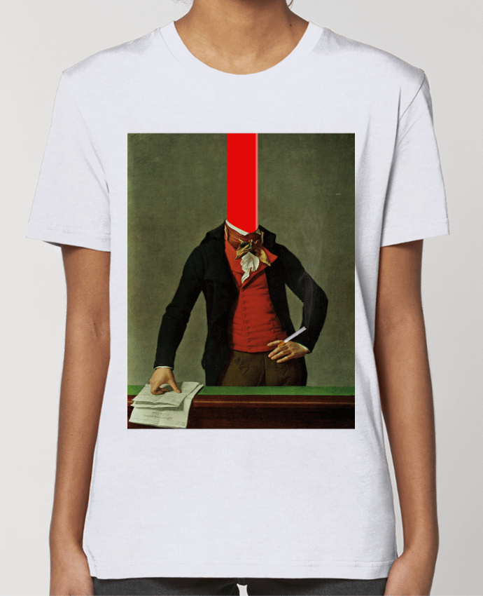 T-shirt Femme The red stripe in the head and the cigarette in the hand par Marko Köppe