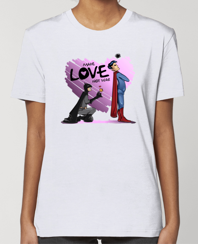 T-shirt Femme MAKE LOVE NOT WAR (BATMAN VS SUPERMAN) par teeshirt-design.com