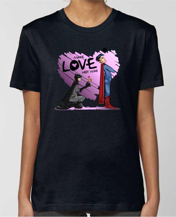 T-shirt Femme MAKE LOVE NOT WAR (BATMAN VS SUPERMAN) par teeshirt-design.com