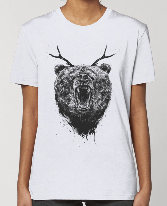 T-shirt Femme Angry bear with antlers par Balàzs Solti