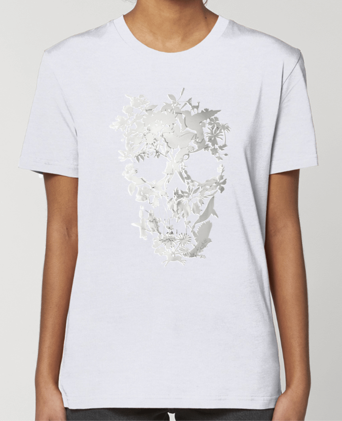 T-shirt Femme Simple Skull por ali_gulec