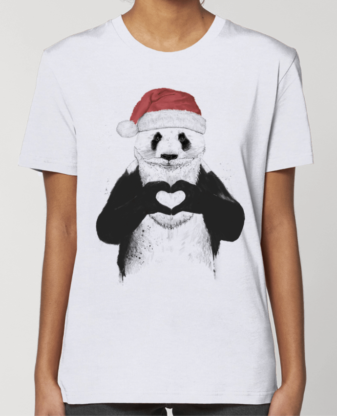 T-shirt Femme Santa Panda par Balàzs Solti