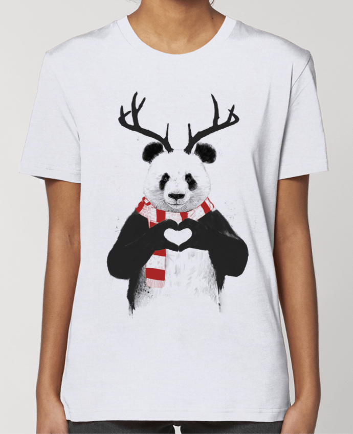 T-shirt Femme X-mas Panda par Balàzs Solti