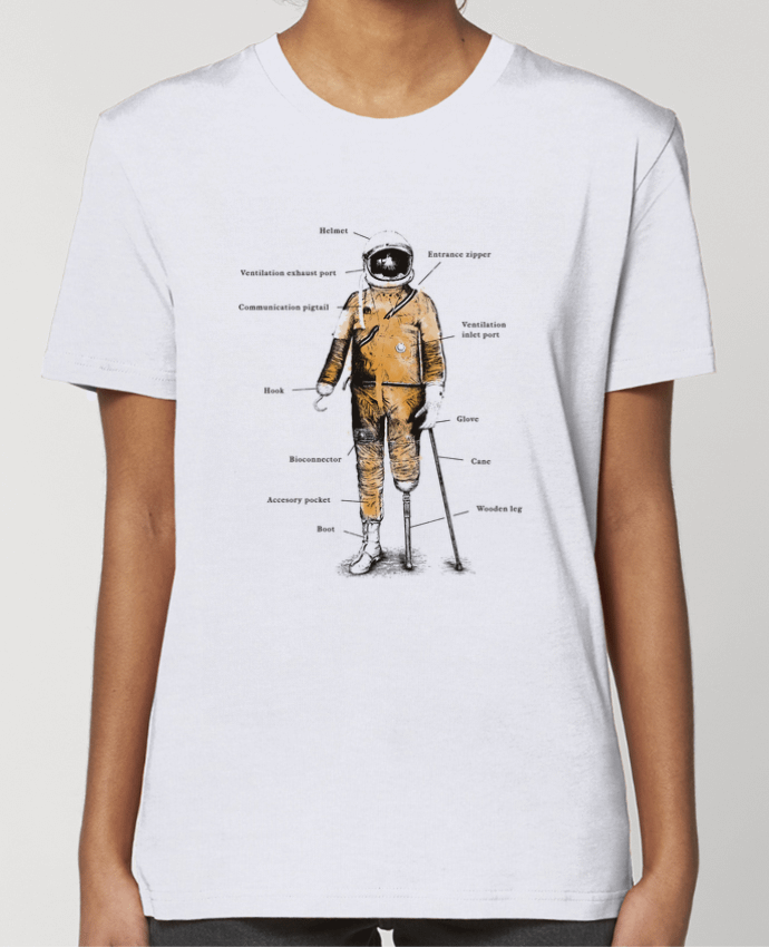 T-shirt Femme Astropirate with text par Florent Bodart