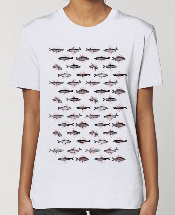 T-shirt Femme Fishes in geometrics par Florent Bodart