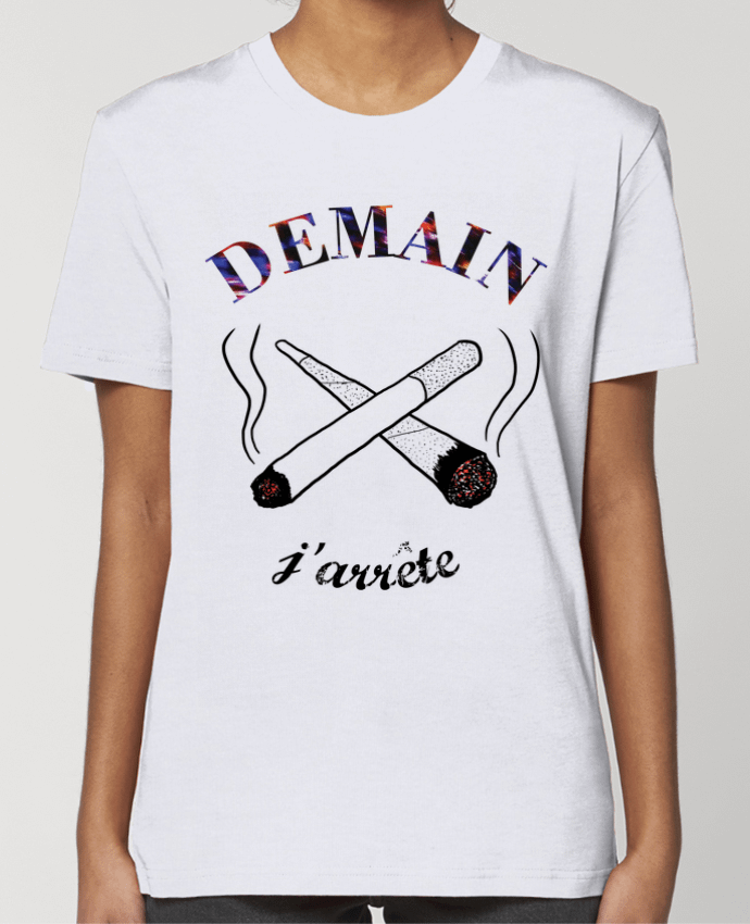 T-shirt Femme Demain j'arrête de fumer par Promis