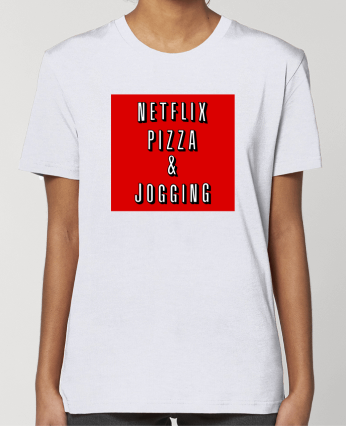 T-shirt Femme Netflix Pizza & Jogging par WBang