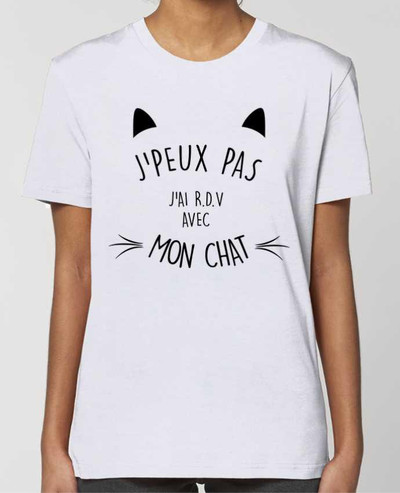 T-shirt Femme J'peux pas j'ai R.D.V avec mon chat par La boutique de Laura