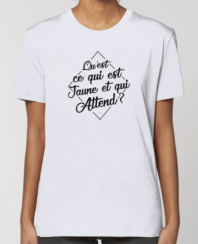 T-shirt Femme Qu'est ce qui est jaune et qui attend ? par tunetoo