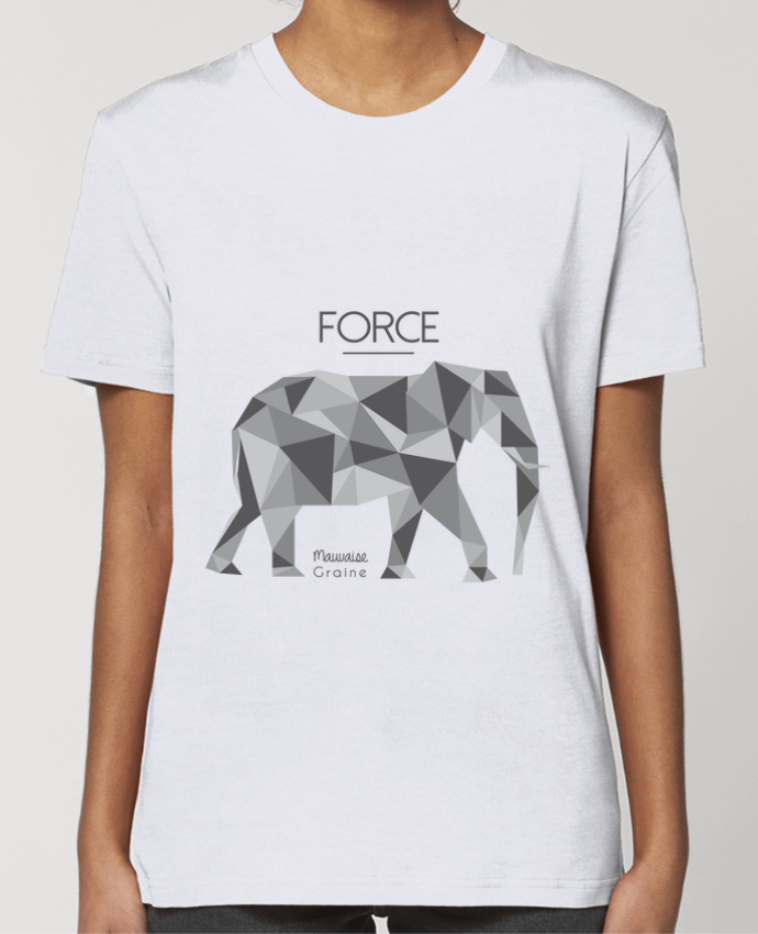 T-shirt Femme Force elephant origami par Mauvaise Graine