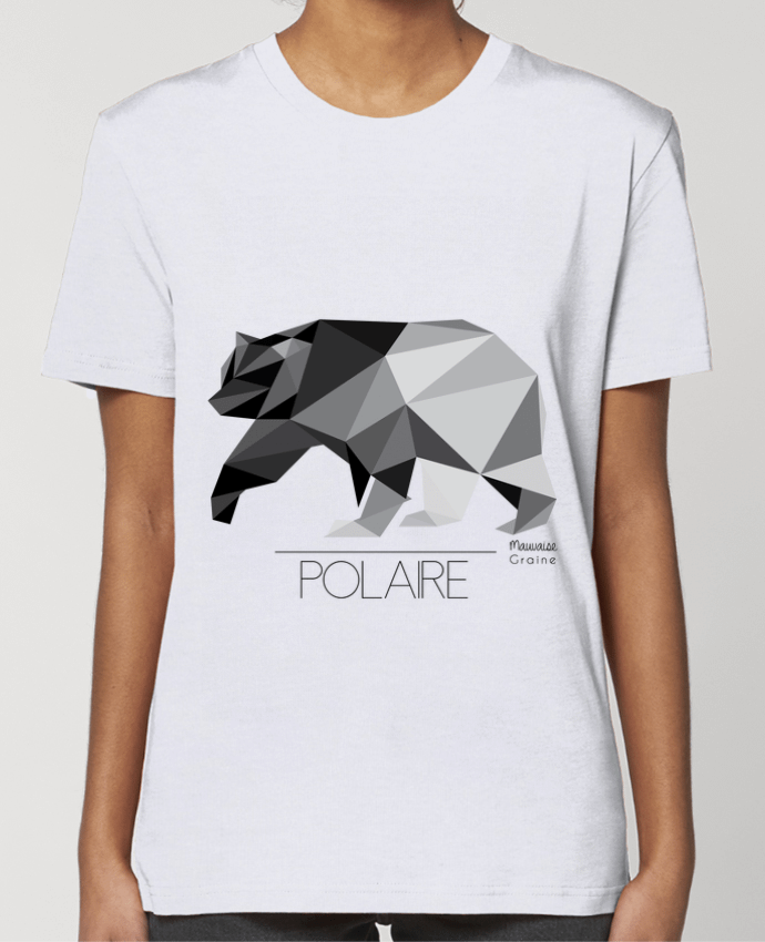 T-shirt Femme Ours polaire origami par Mauvaise Graine