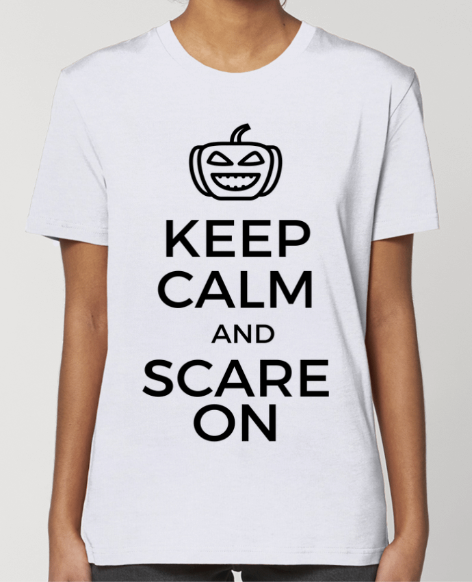 T-shirt Femme Keep Calm and Scare on Pumpkin par tunetoo