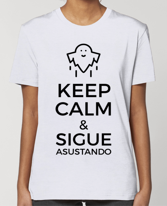 T-shirt Femme Keep Calm and Sigue asustando ghost par tunetoo
