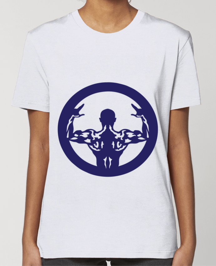 T-shirt Femme bodybuilding musculation logo biceps pose por Achille