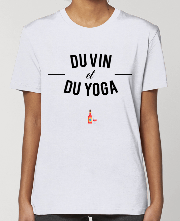 T-shirt Femme Du Vin et du Yoga par tunetoo