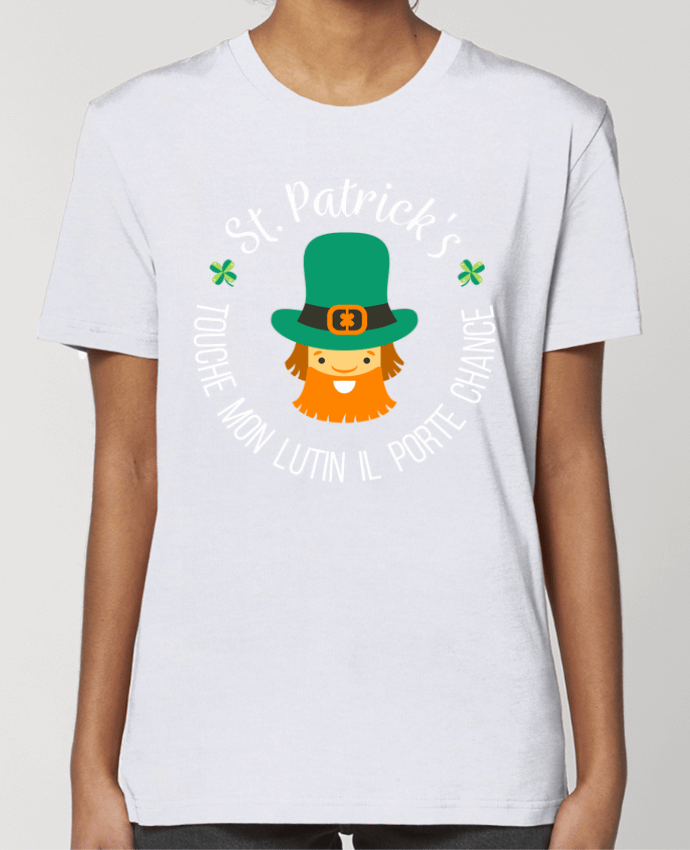 T-shirt Femme Saint Patrick, Touche mon lutin il porte chance par tunetoo