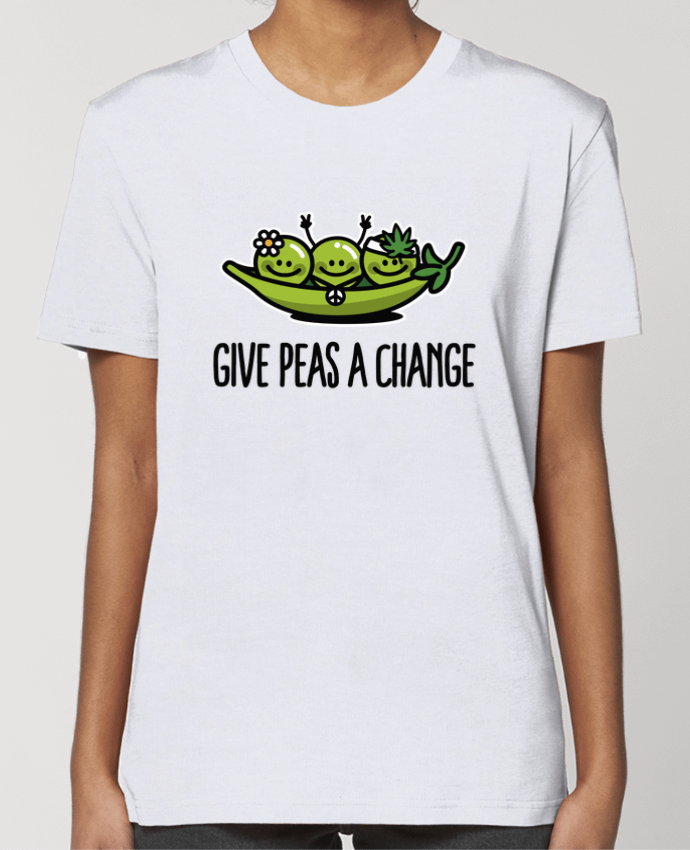 T-shirt Femme Give peas a change par LaundryFactory