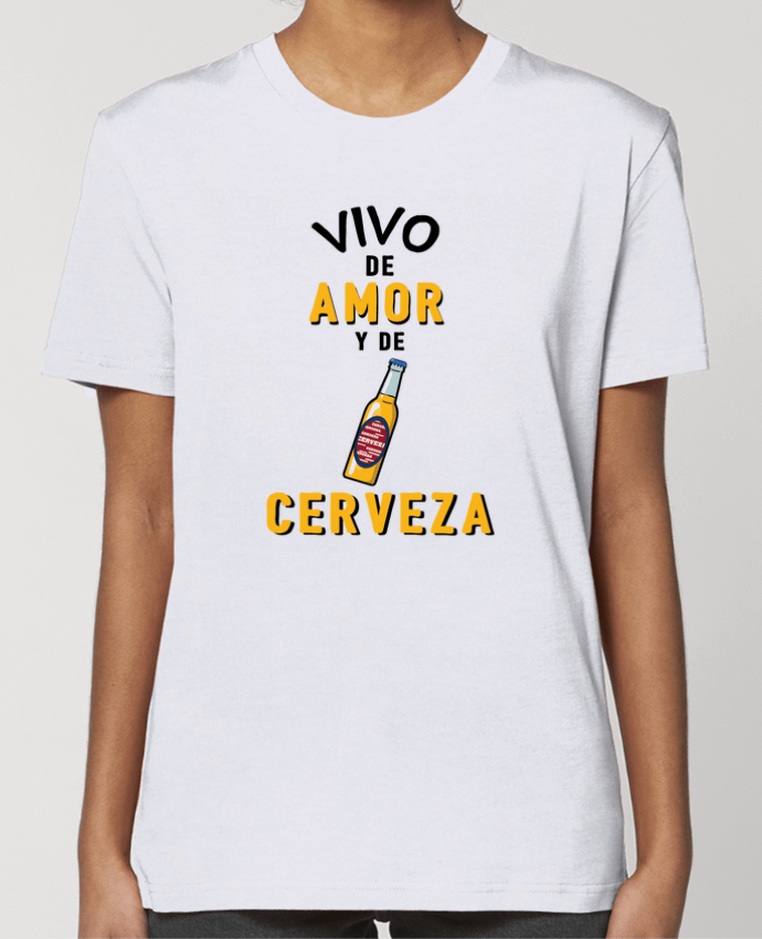 T-shirt Femme Vivo de amor y de cerveza par tunetoo