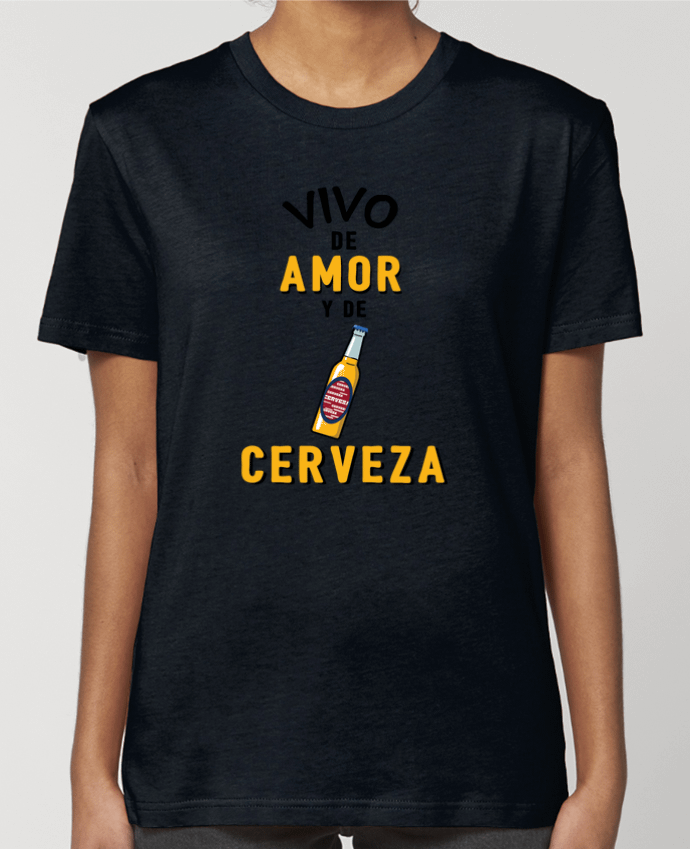 T-shirt Femme Vivo de amor y de cerveza par tunetoo