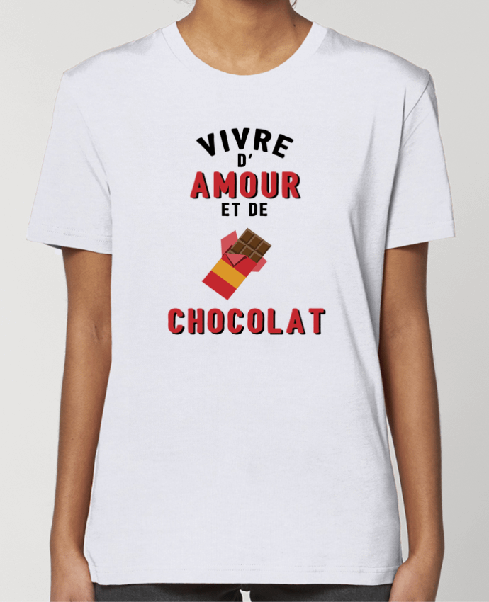 T-shirt Femme Vivre d'amour et de chocolat par tunetoo
