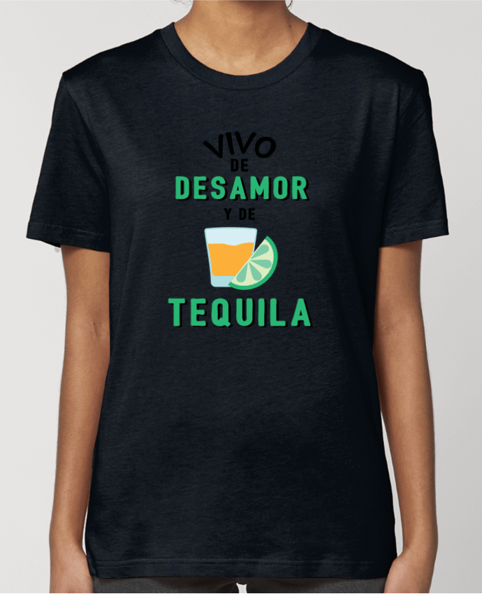 T-shirt Femme Vivo de desamor y de tequila par tunetoo