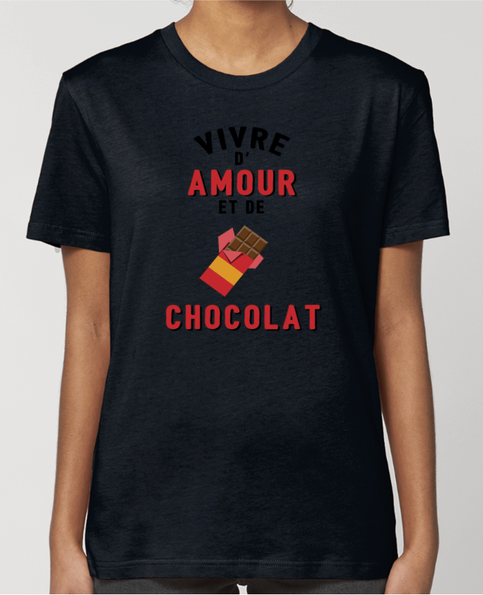 T-shirt Femme Vivre d'amour et de chocolat par tunetoo