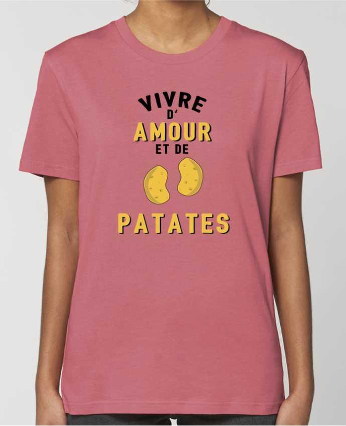 T-shirt Femme Vivre d'amour et de patates par tunetoo