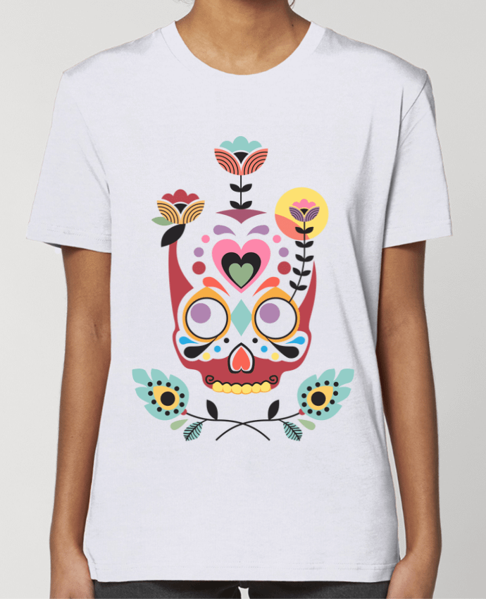 T-shirt Femme Calavera fleurie par Tête Au Carré