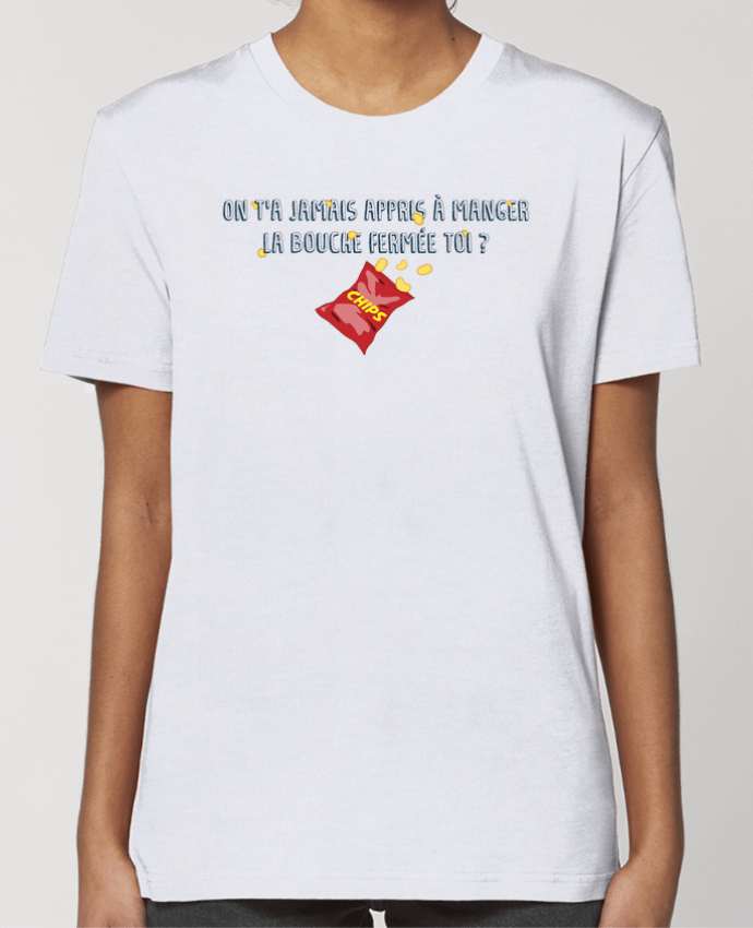 T-shirt Femme Manger la bouche fermée Citation Dikkenek par tunetoo