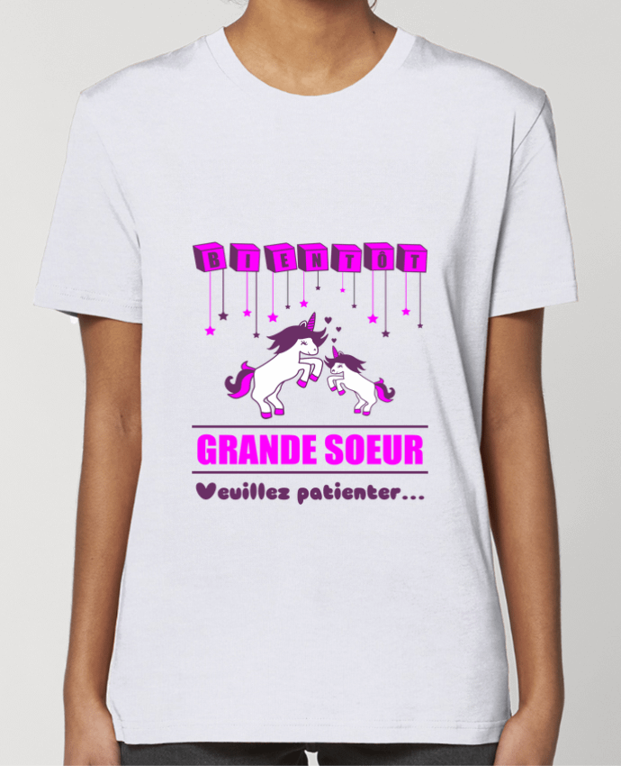 T-shirt Femme Bientôt Grande Soeur, licorne par Benichan