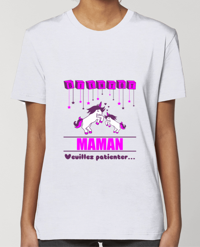 T-shirt Femme Bientôt Maman, licorne par Benichan