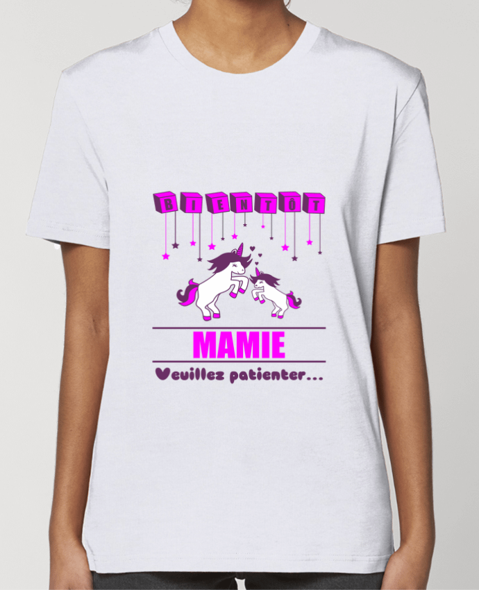 T-shirt Femme Bientôt Mamie, licorne par Benichan