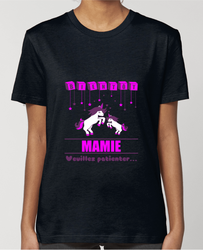 T-shirt Femme Bientôt Mamie, licorne par Benichan