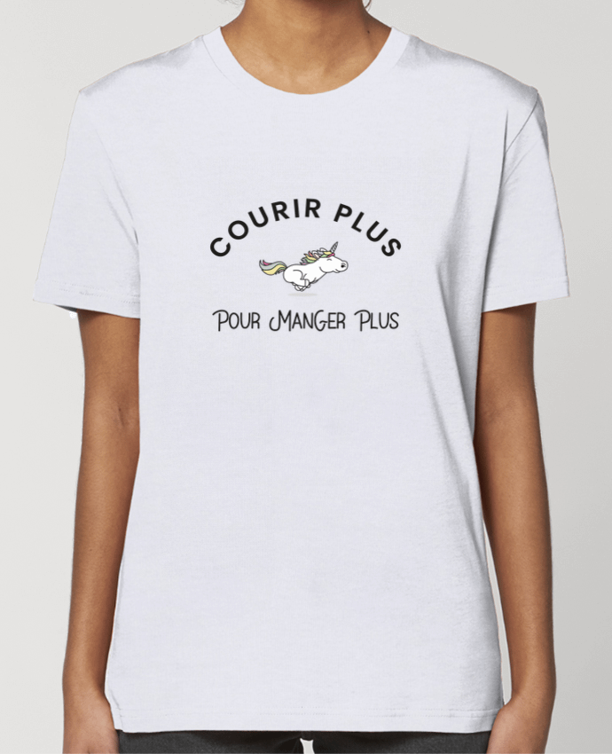 T-shirt Femme Courir plus pour manger plus - Licorne par Folie douce