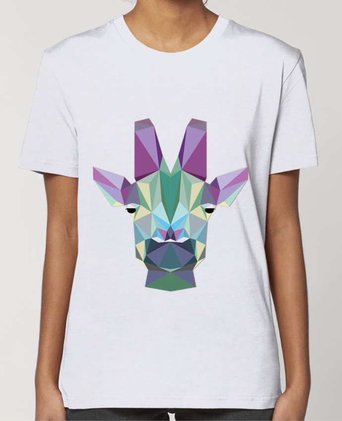 T-shirt Femme Jirafa Poligonal par color indigo