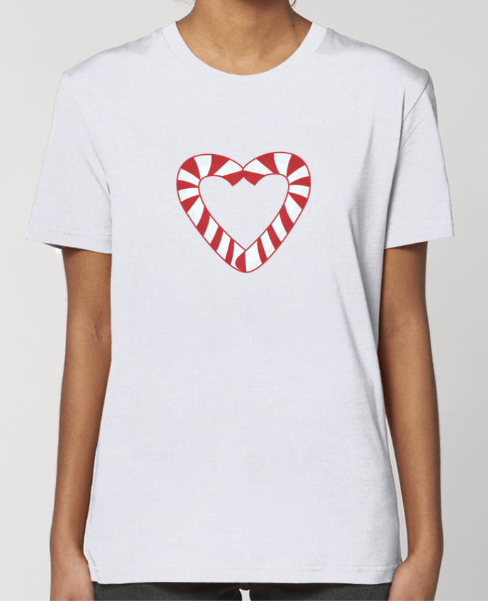 T-shirt Femme Christmas Candy Cane Heart por tunetoo