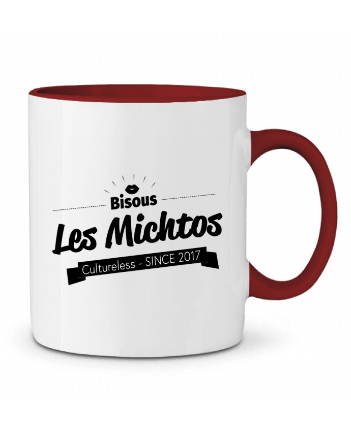 Mug bicolore Bisous les michtos Axel Sedilliere