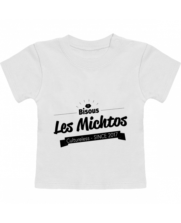 T-shirt bébé Bisous les michtos manches courtes du designer Axel Sedilliere