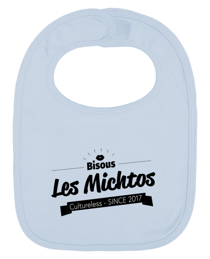 Bavoir bébé uni Bisous les michtos par Axel Sedilliere