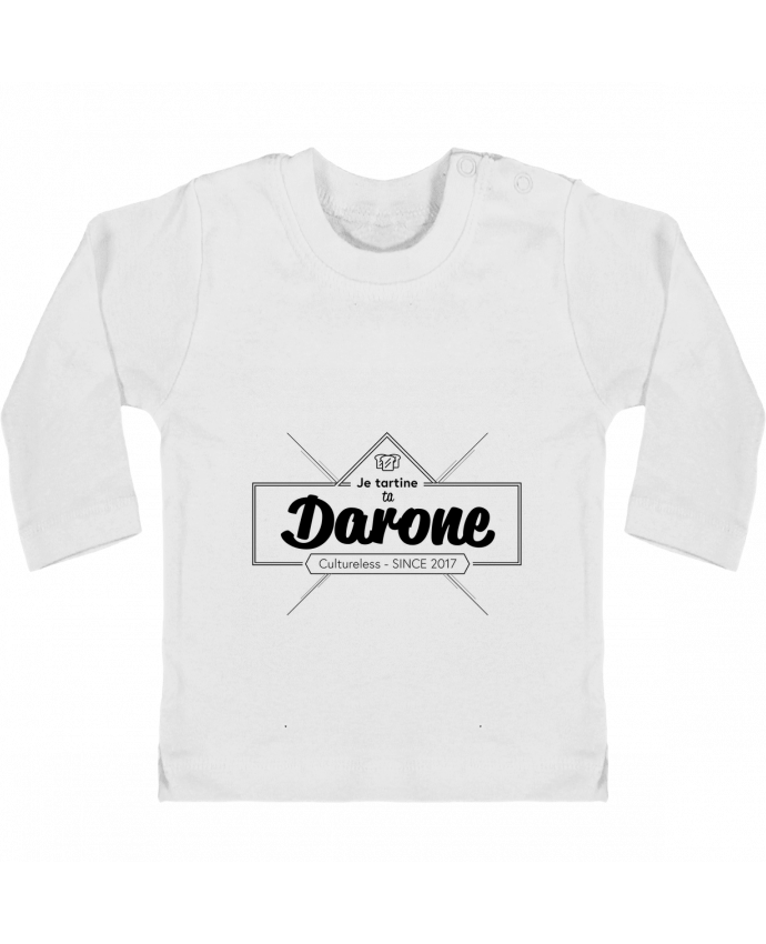 Baby T-shirt with press-studs long sleeve Je tartine ta darone manches longues du designer Axel Sedilliere