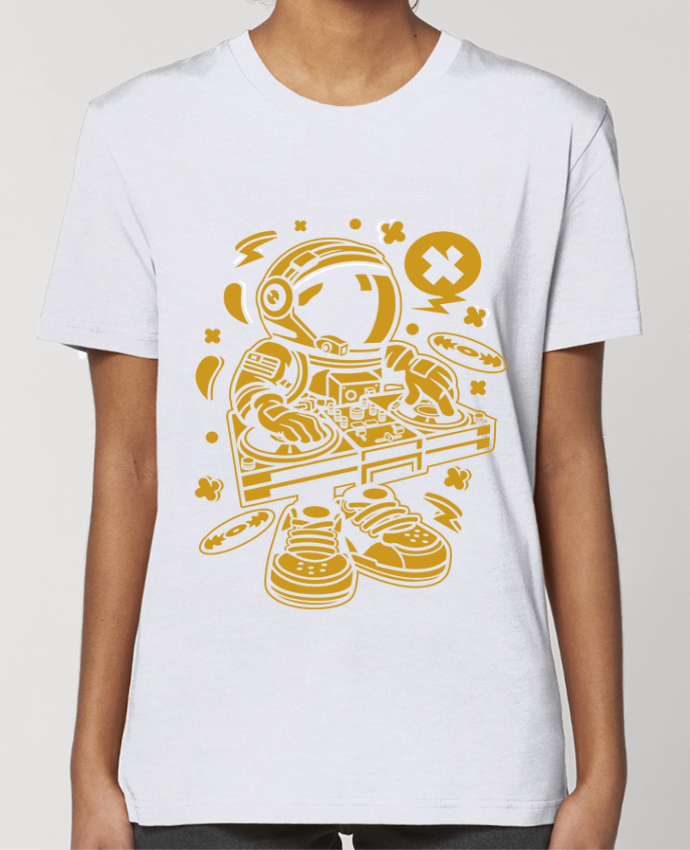 T-shirt Femme Dj Astronaute Golden Cartoon | By Kap Atelier Cartoon by Kap Atelier