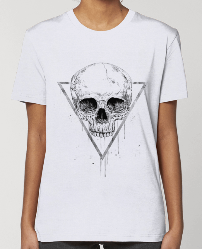 T-shirt Femme Skull in a triangle (bw) par Balàzs Solti