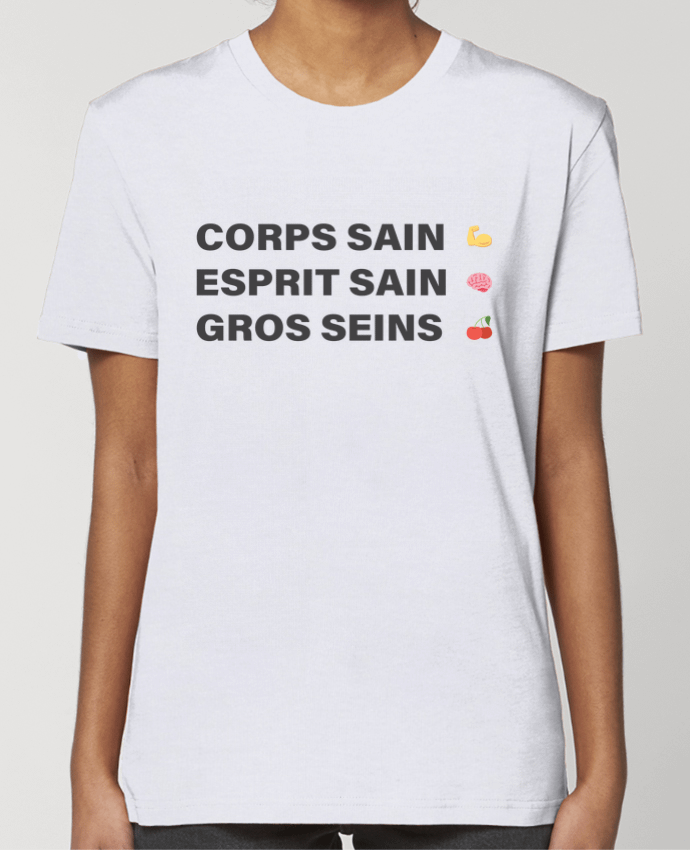 T-shirt Femme Corps sain Esprit Sain gros Seins par tunetoo