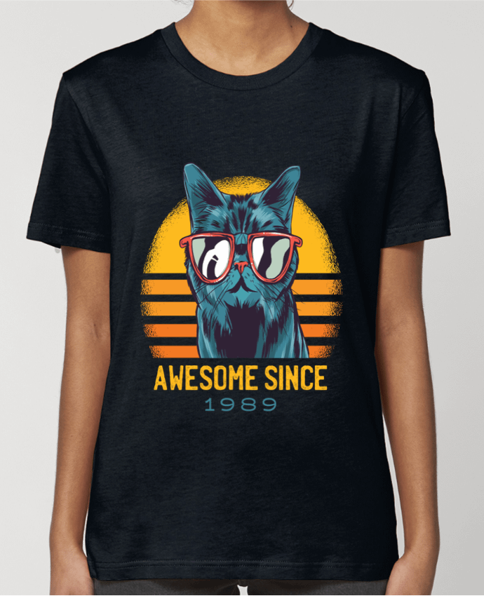 T-shirt Femme Awesome Cat par cottonwander